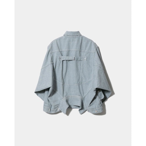 double-end recycling denim blouson-saxe-