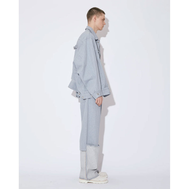 double-end recycling denim blouson-saxe-