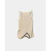double-end cotton wool linen top-ecru-