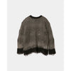 flip wooledmohair damaged pullover-dark brown-