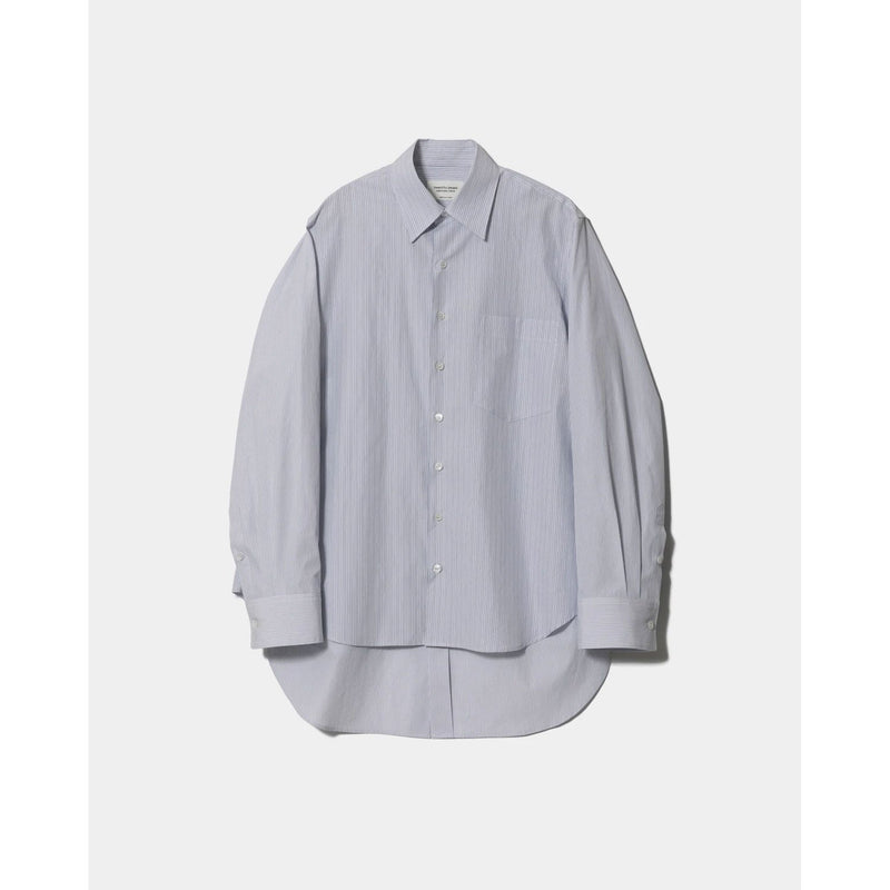 double-front finx stripe shirt-blue-
