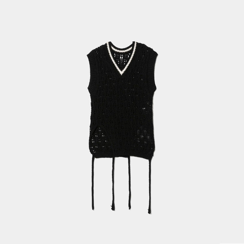 double-end cotton wool linen top-ecru-