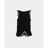 double-end cotton wool linen top-black-