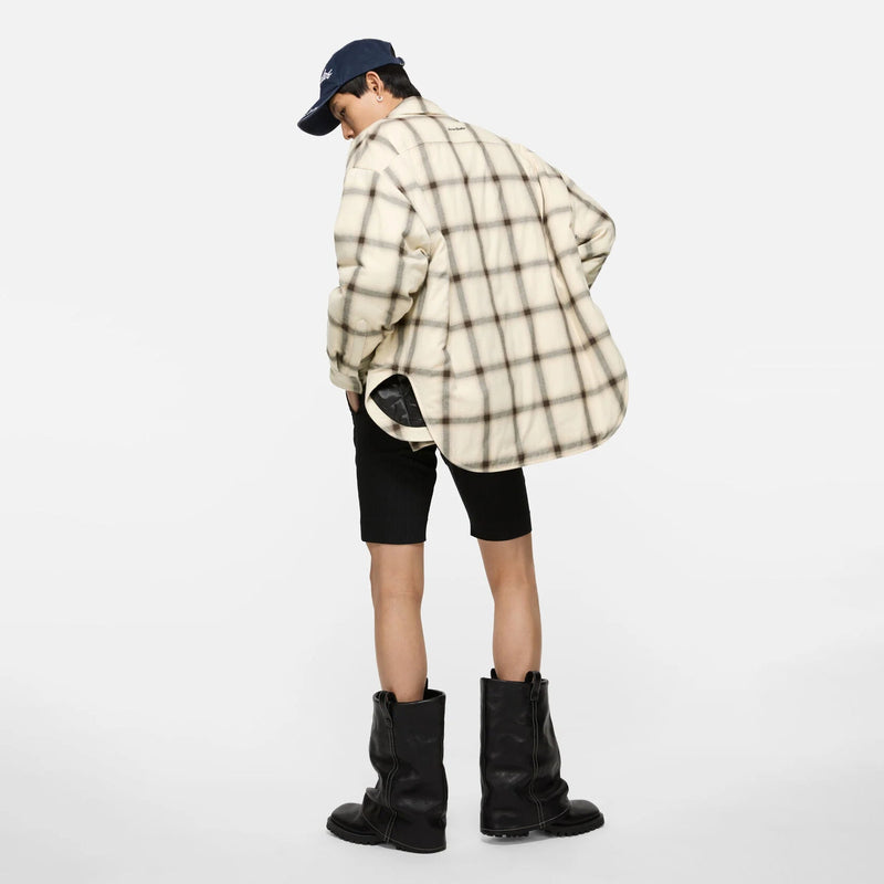 FLANNEL BUTTON-UP SHIRT JACKET
