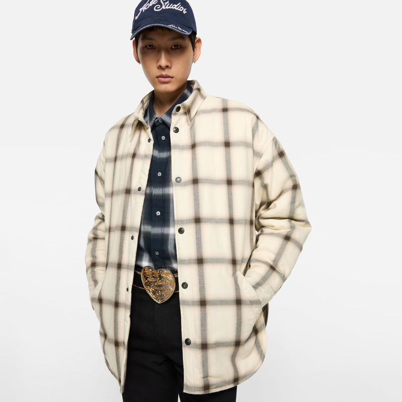 FLANNEL BUTTON-UP SHIRT JACKET