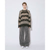 flip wooledmohair damaged pullover-dark brown-