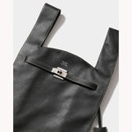 large market bag in shrink leather