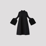 POTTERY PILE GLITTER LONG BELL SLEEVE FLARE MINI DRESS