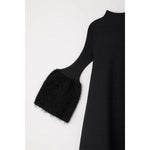 POTTERY PILE GLITTER LONG BELL SLEEVE FLARE MINI DRESS