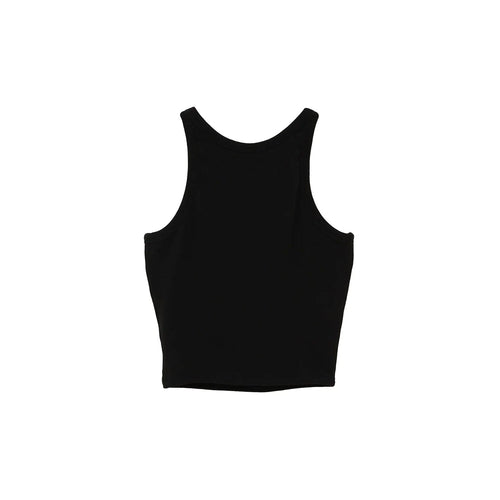 LOGO SLIM TANK TOPS-BLACK-