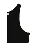 LOGO SLIM TANK TOPS-BLACK-