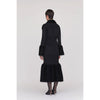 FLUTED PILE GULITTER CROPPED ZIP SHIRT CARDIGAN-BLACK-BLACK-