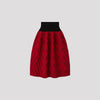 POTTERY HERRINGBONE SKIRT-MAROON RED MULT-