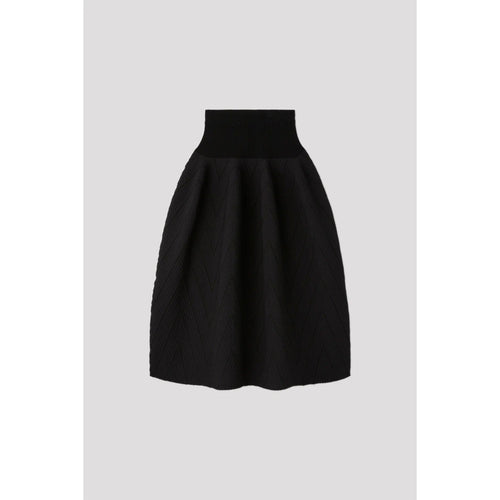 POTTERY HERRINGBONE SKIRT-BLACK