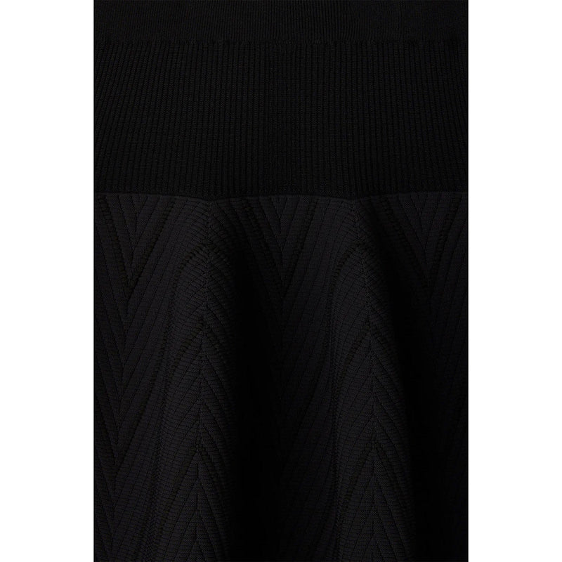 POTTERY HERRINGBONE SKIRT-BLACK