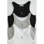 LOGO SLIM TANK TOPS-BLACK-