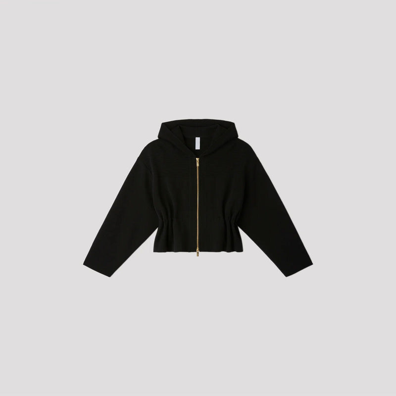 TW MILAN CROPPED HOODIE JACKET-BLACK-