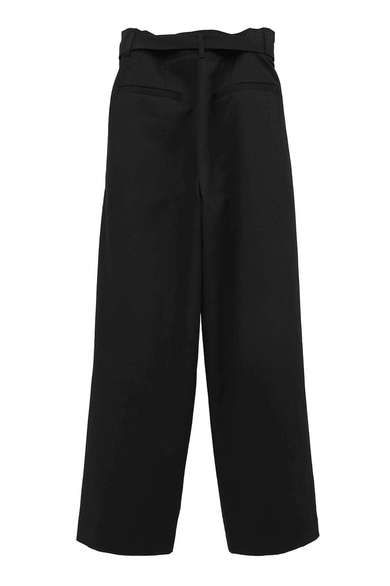 WAIST BELT DAD PANTS-BLACK- – THEMARKET