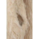 BI COLOR SHAGGY KNIT CARDIGAN-IVORY-