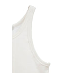 LOGO SLIM TANK TOPS-WHITE-