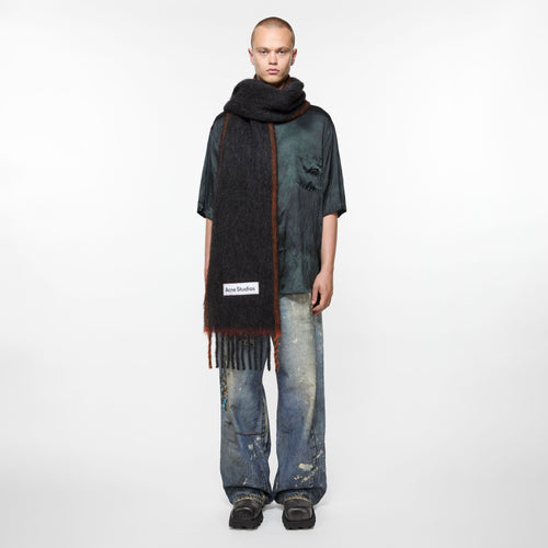 WOOL MOHAIR SCARF NARROW