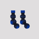 GARTER RIB SOCKS -BLUE MULTI-