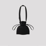 STRATA DRAWSTRING GUSSET BAG-BLACK-