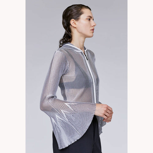 HYPHA LUCENT HOODIE JACKET -WHITE/NAVY-