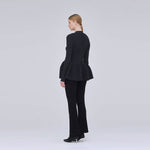 PORTRAIT VELVET TIGHT FLARE PANTS