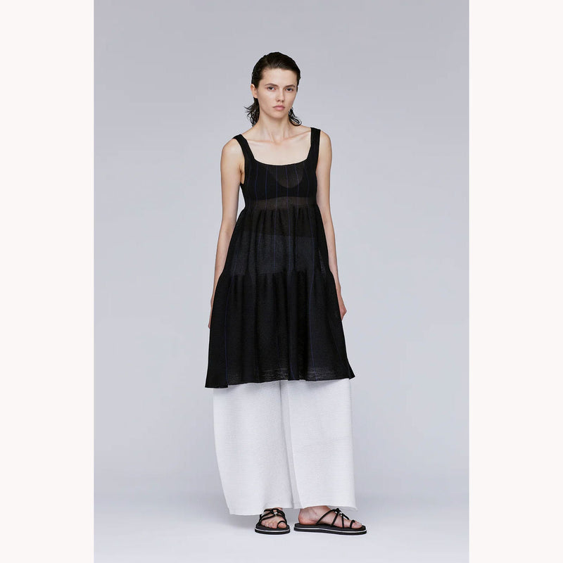 TC CASCADES SLEEVELESS MINI DRESS -BLACK/NAVY-