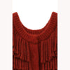 W FACE FRINGE KNIT VEST