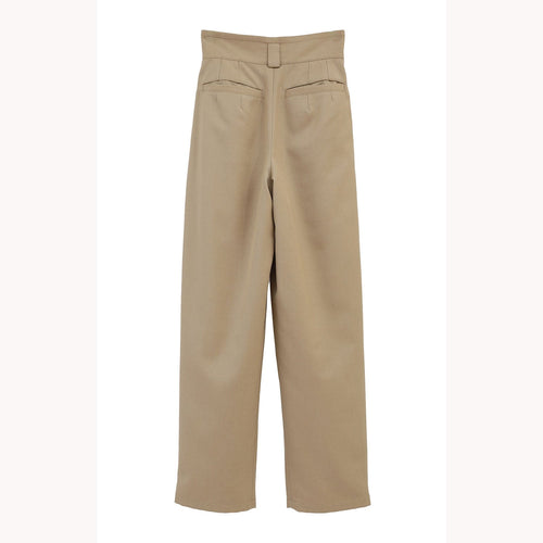 WIDE BELT TUCK PANTS