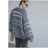 SHEER BORDER MOHAIR KNIT