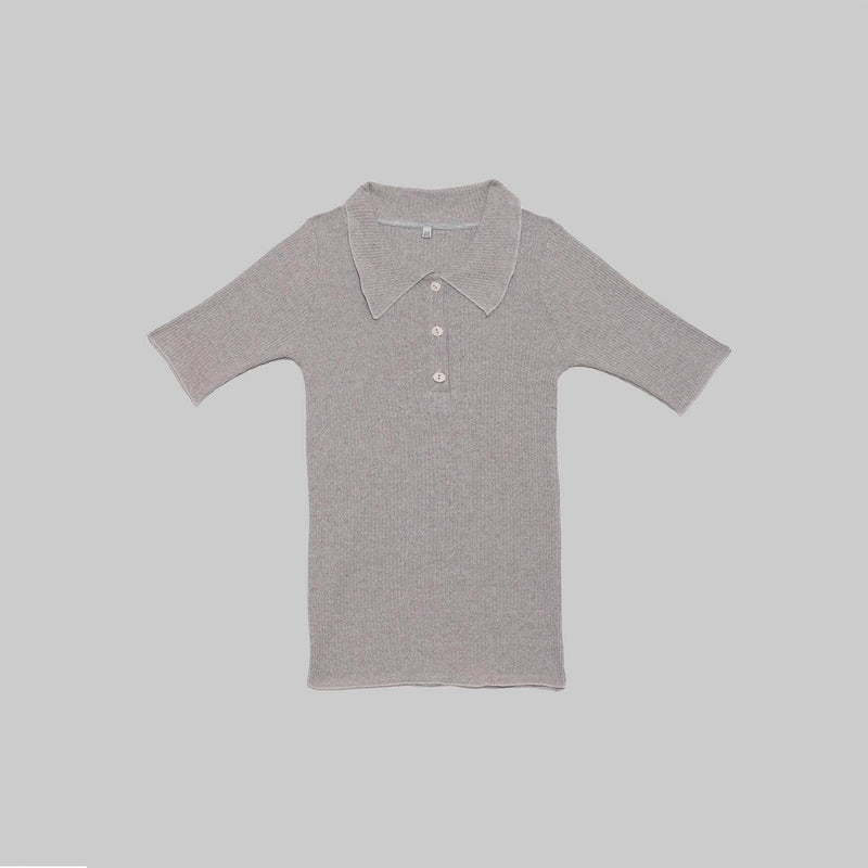 DUAL POLO-GREY MELANGE-