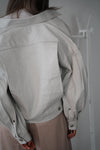 BALLOON SLEEVE WHITE DENIM JACKET/TYPE2
