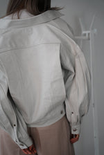 BALLOON SLEEVE WHITE DENIM JACKET/TYPE2