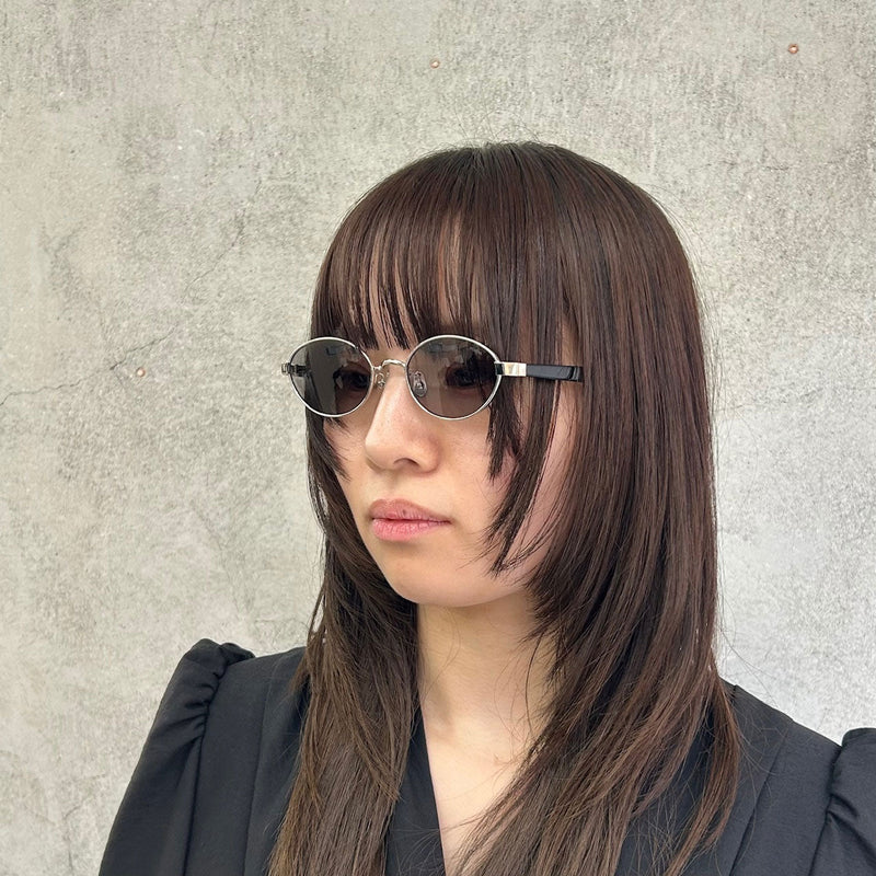 BLANC METAL OVAL SUNGLASSES -BLACK- – THEMARKET