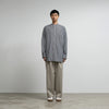 HIGH COUNT BAND COLLAR ROUND CUT OVERSIZED SHIRT