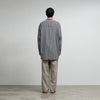 HIGH COUNT BAND COLLAR ROUND CUT OVERSIZED SHIRT