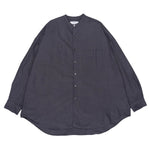 OXFORD L/S OVERSIZED BAND COLLAR SHIRT