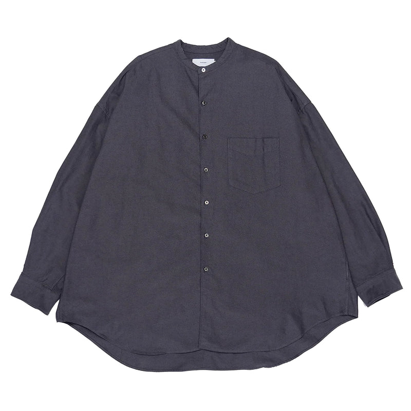 OXFORD L/S OVERSIZED BAND COLLAR SHIRT
