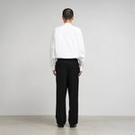 WOOL DOESKIN TWO TUCK WIDE PANTS