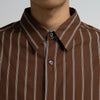 SIDOGRAS STRIPE L/S OVERSIZED REGULAR COLLAR SHIRT