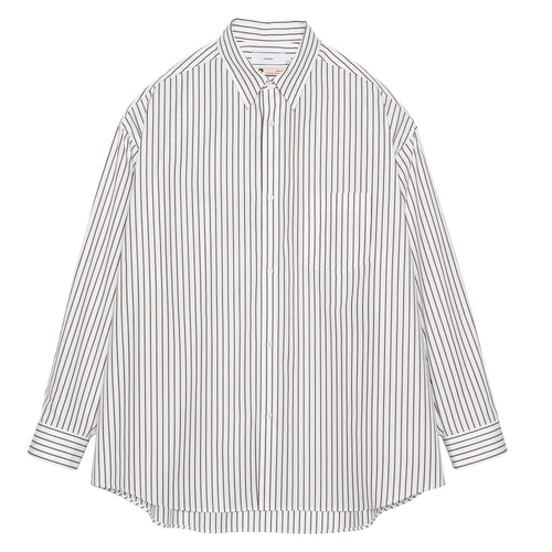 SIDOGRAS STRIPE L/S OVERSIZED REGULAR COLLAR SHIRT