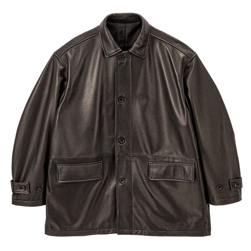 LAMB LEATHER CAR COAT – THEMARKET