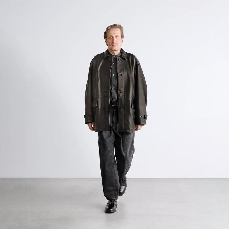 LAMB LEATHER CAR COAT – THEMARKET