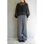SHEER BLOUSE-BLACK-