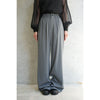 STRETCH WIDE-LEG PANTS-GREEN-