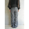 STRETCH WIDE-LEG PANTS-CHACOAL-