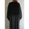 FAUX SHEARLING CROPPED VEST-BLACK-